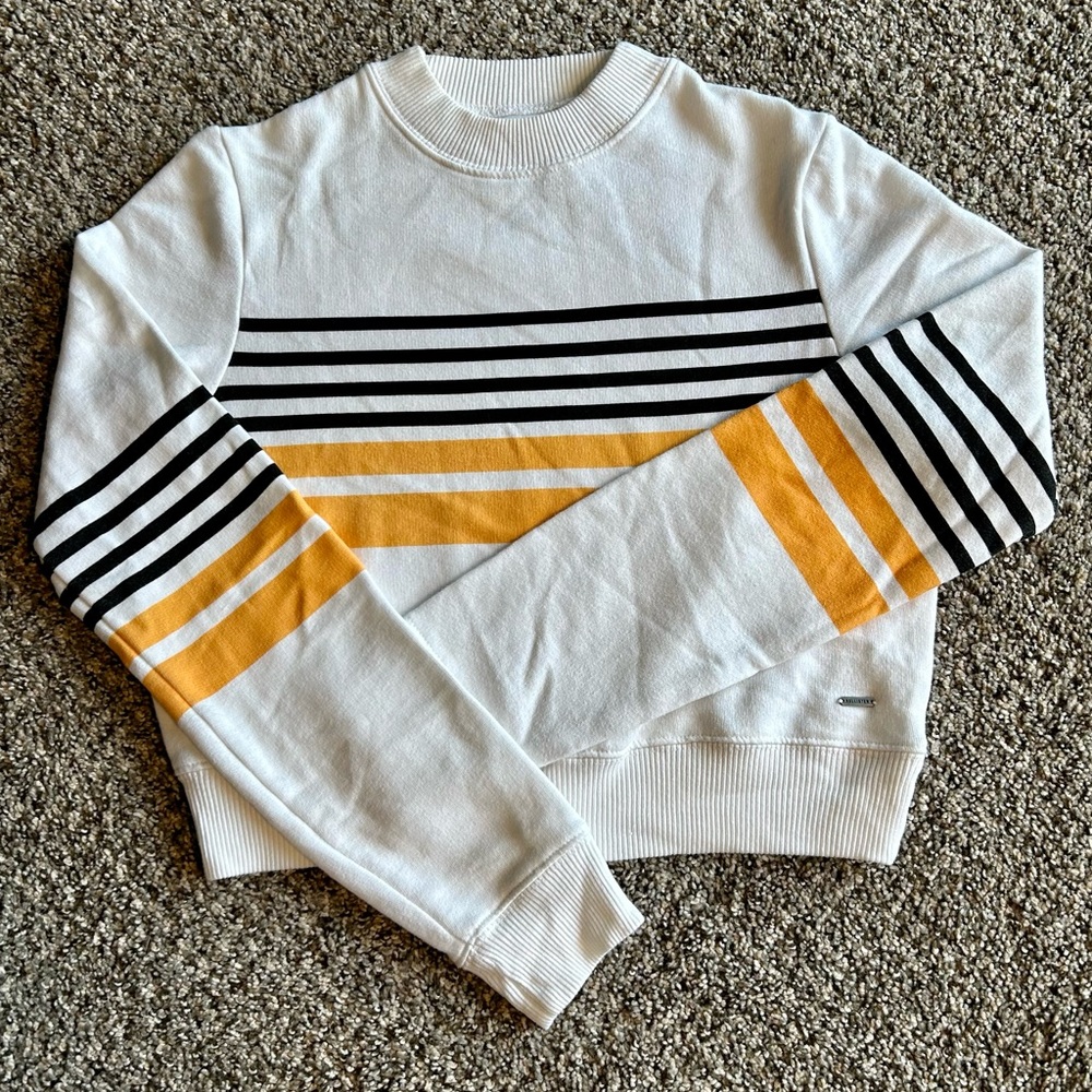 Striped crop sweatshirt